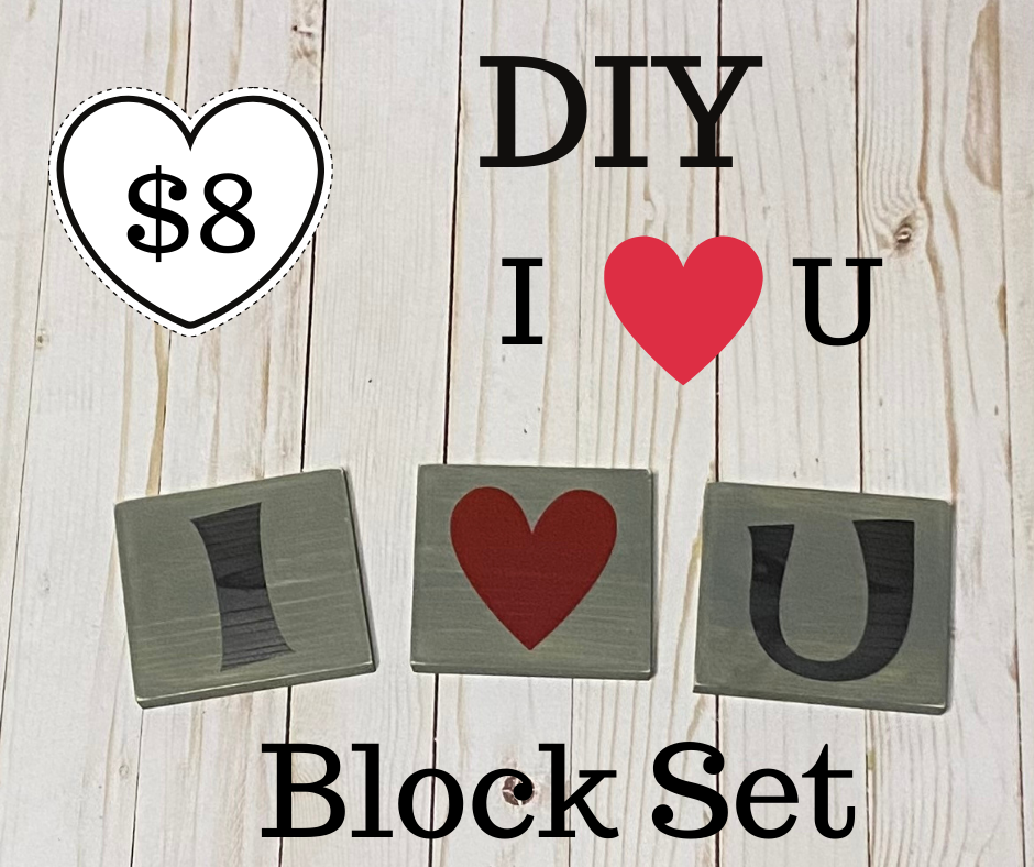 DIY I ❤️ U Block Set