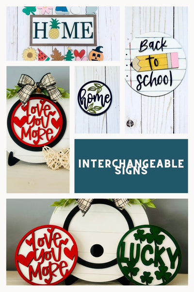 Interchangeable Monthly &amp; Holiday Home Décor Signs