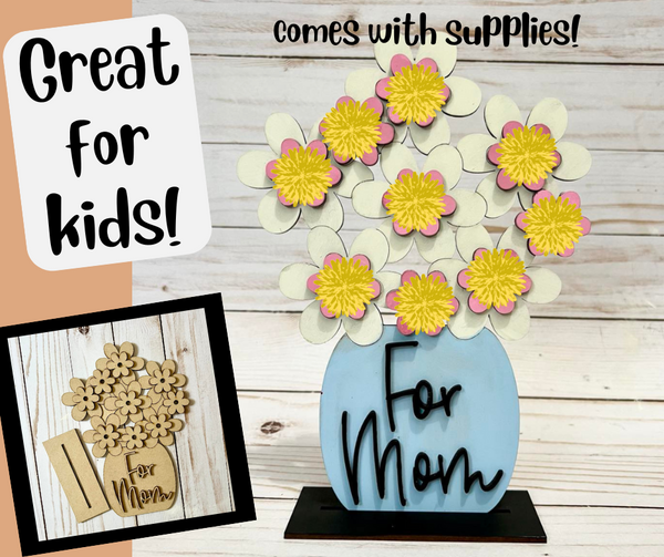 For Mom Flower vase DIY Kids Kit