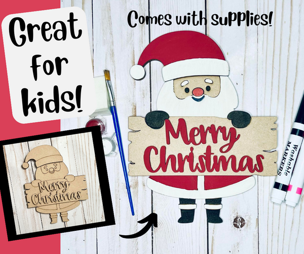 Santa DIY Kids Sign Kit