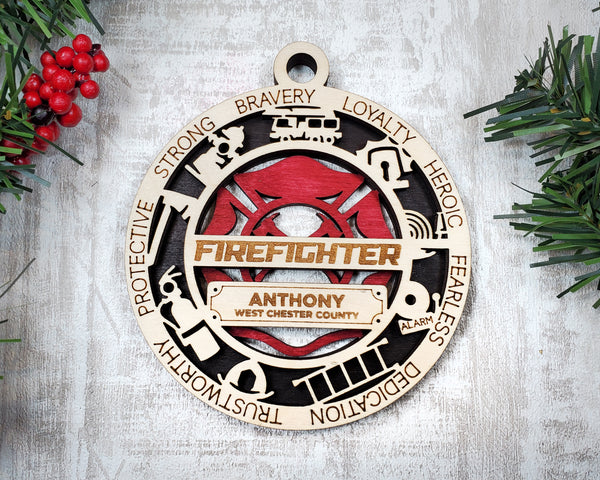 Personalized Ornaments - Firefighter