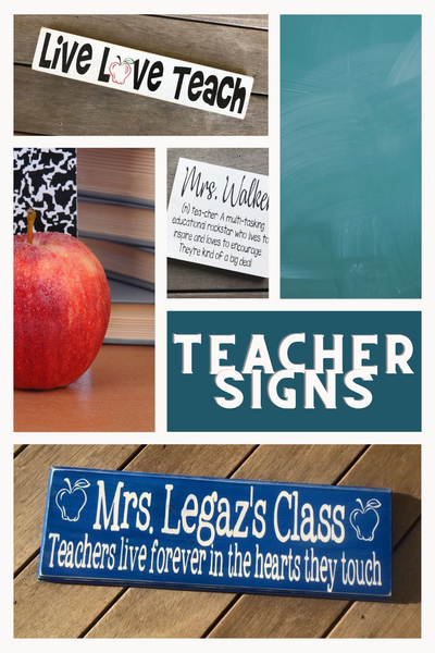 Teacher wood - Signs classroom decor - teacher gifts