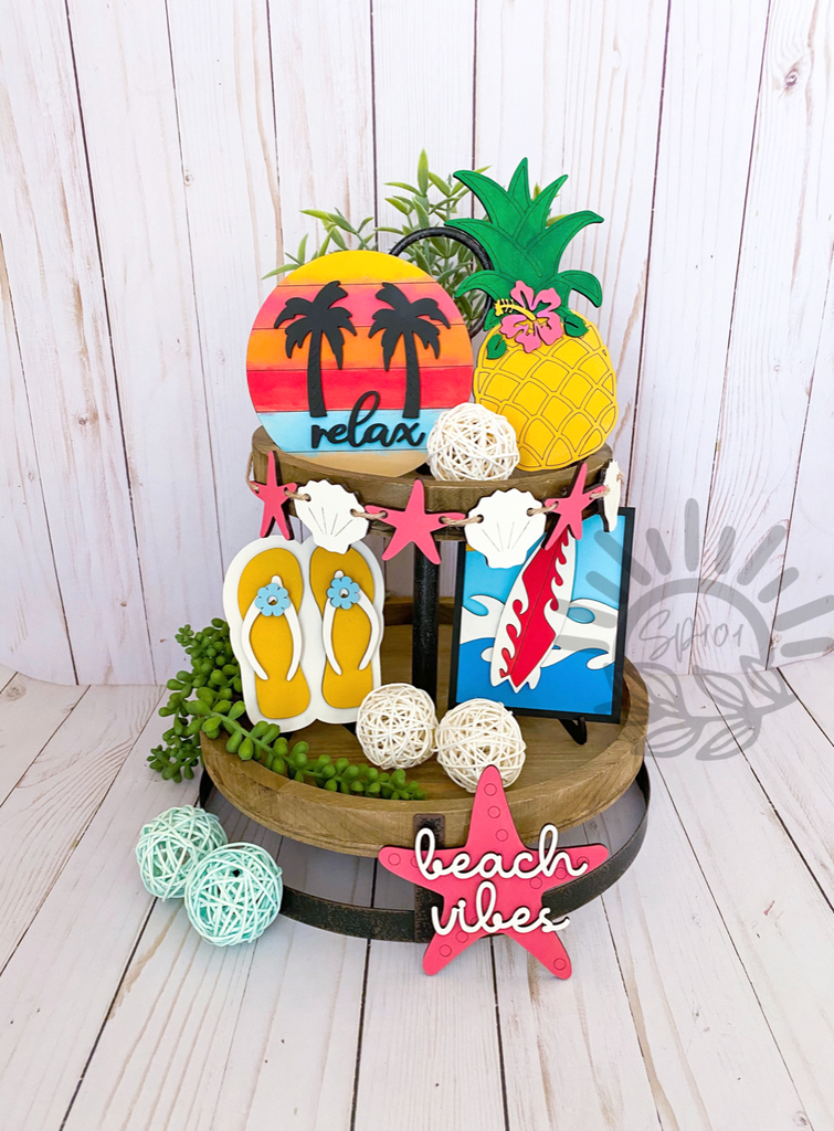 Beach Tiered Tray Set