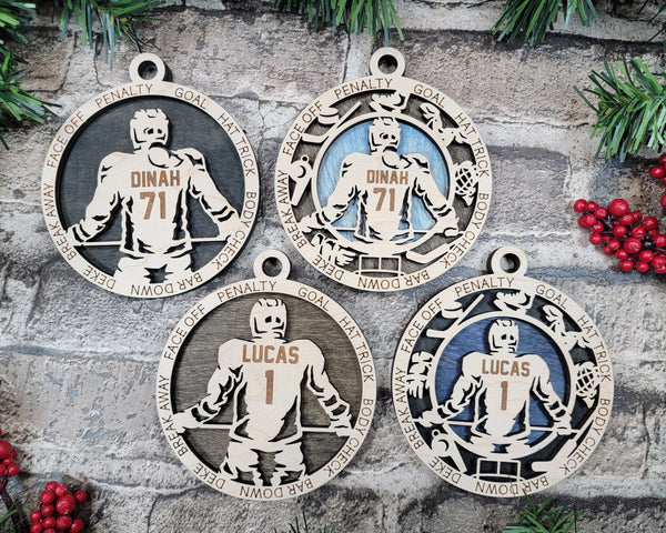 Personalized Ornaments - Hockey