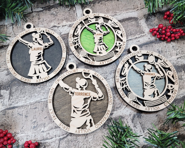 Personalized Ornaments - Tennis