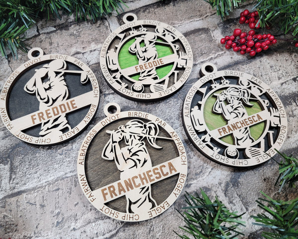 Personalized Ornaments - Golf