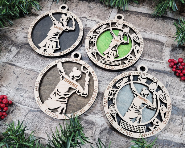 Personalized Ornaments - Tennis