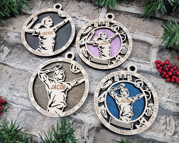 Personalized Ornaments - Volleyball