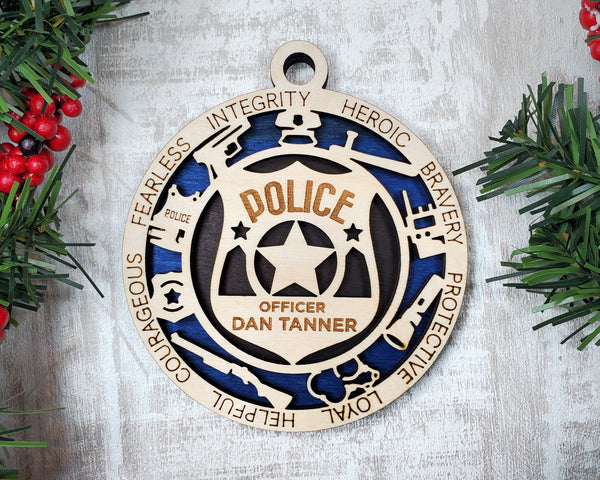Personalized Ornaments - Police