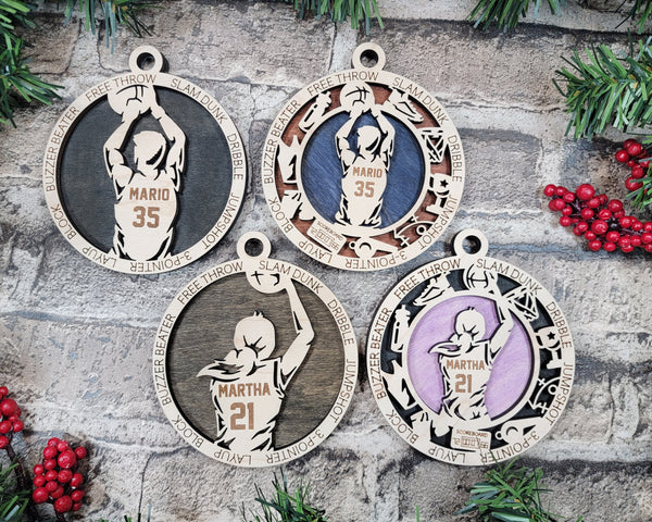 Personalized Ornaments - Basketball