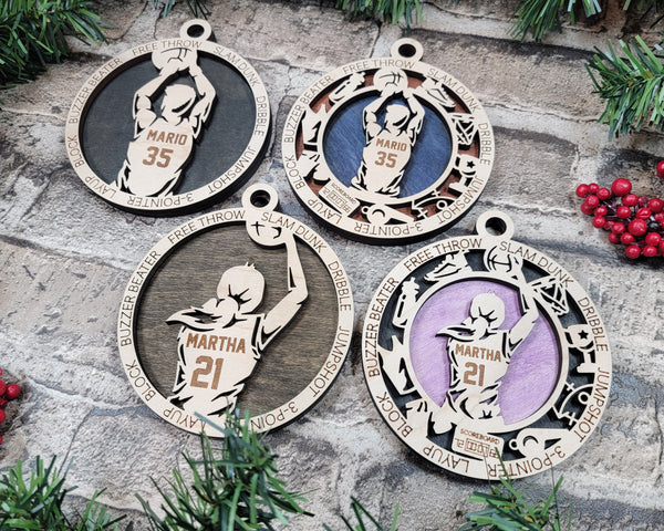 Personalized Ornaments - Basketball