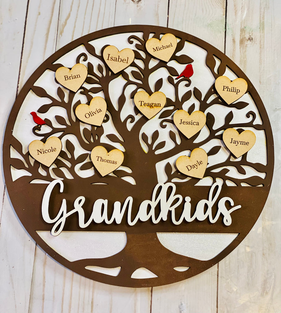 Personalized Grandkids / Our Family Tree Sign
