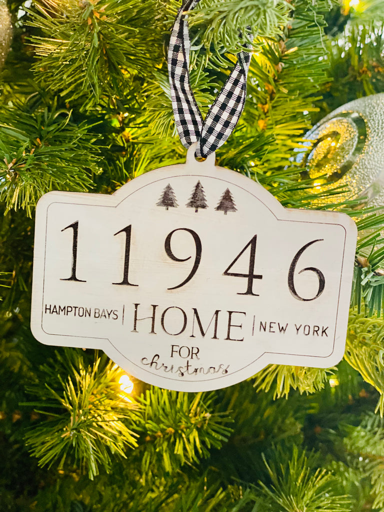 Personalized Ornament - Town and Zip Code No
