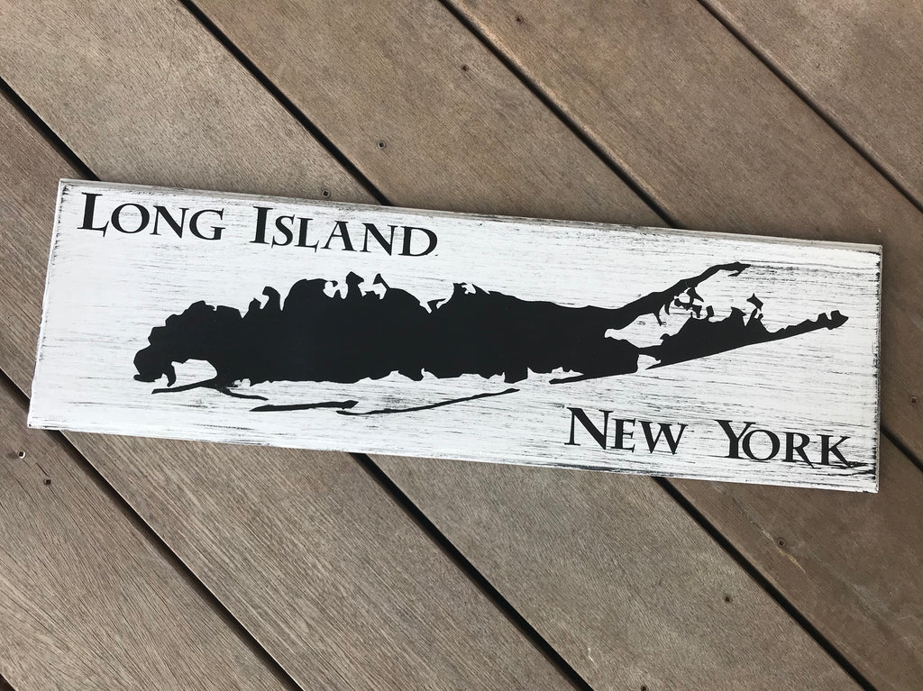 Long Island Map Sign